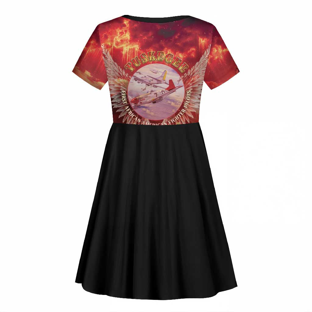 Red Tails Tuskegee Airmen Kid Short Sleeve Dress Honoring The Legend