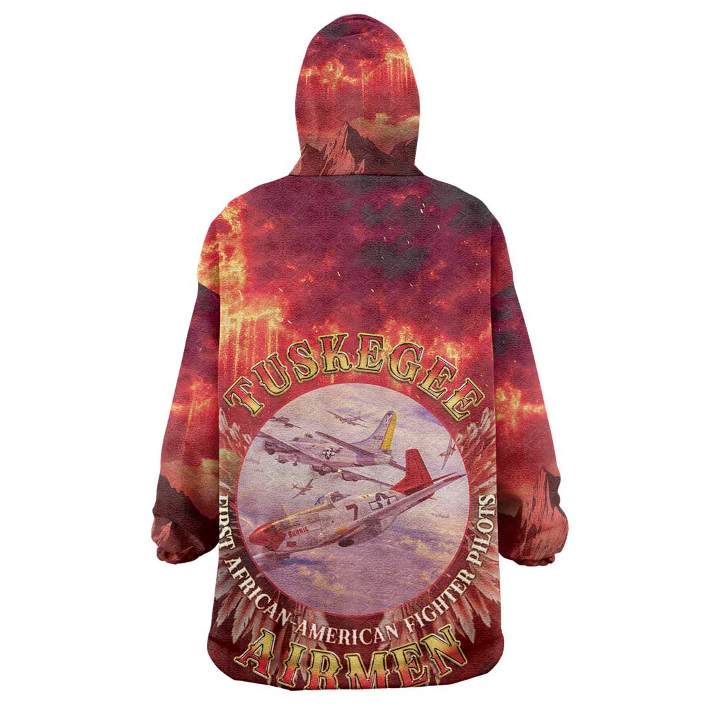 Red Tails Tuskegee Airmen Kid Wearable Blanket Hoodie Honoring The Legend