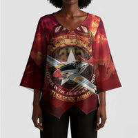 Red Tails Tuskegee Airmen Kimono Sleeve Blouse Honoring The Legend