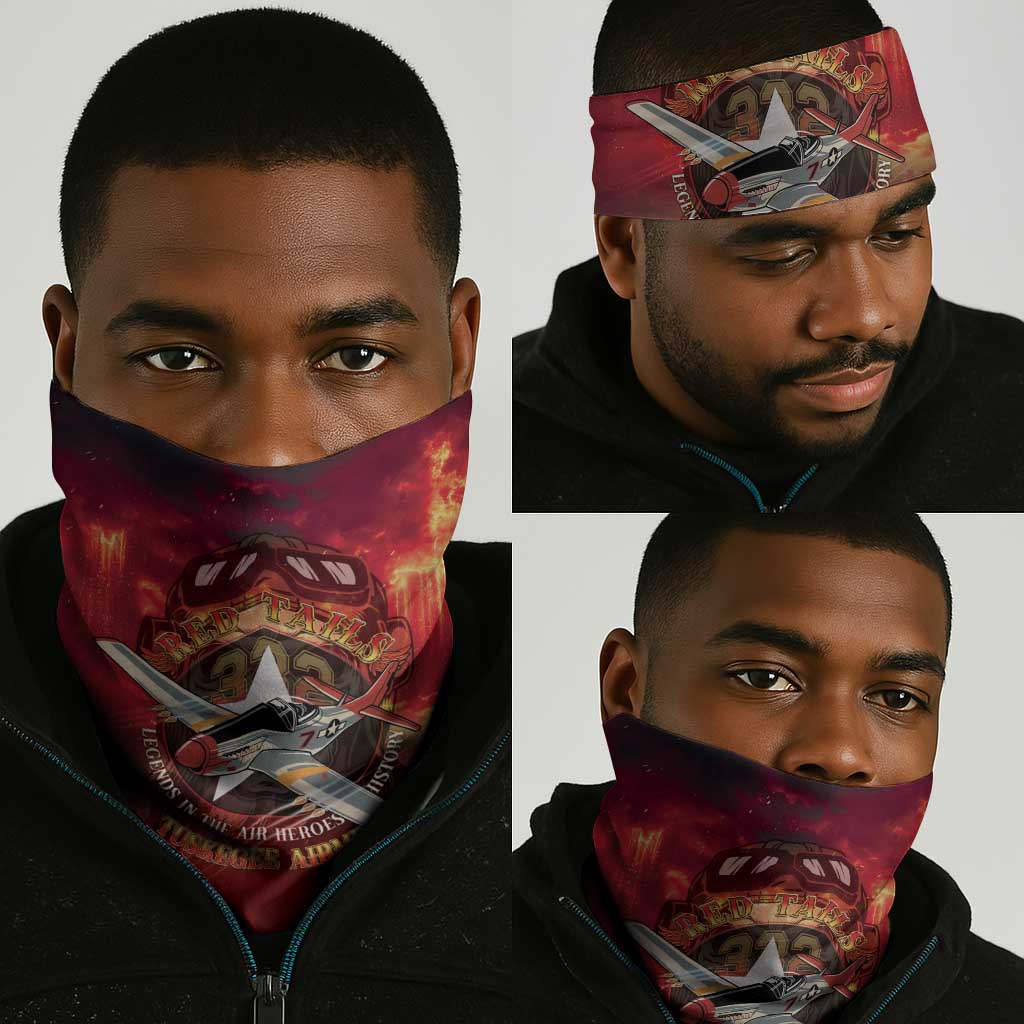 Red Tails Tuskegee Airmen Neck Gaiter Honoring The Legend