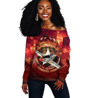 Red Tails Tuskegee Airmen Off Shoulder Sweater Honoring The Legend