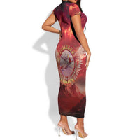 Red Tails Tuskegee Airmen Short Sleeve Bodycon Dress Honoring The Legend