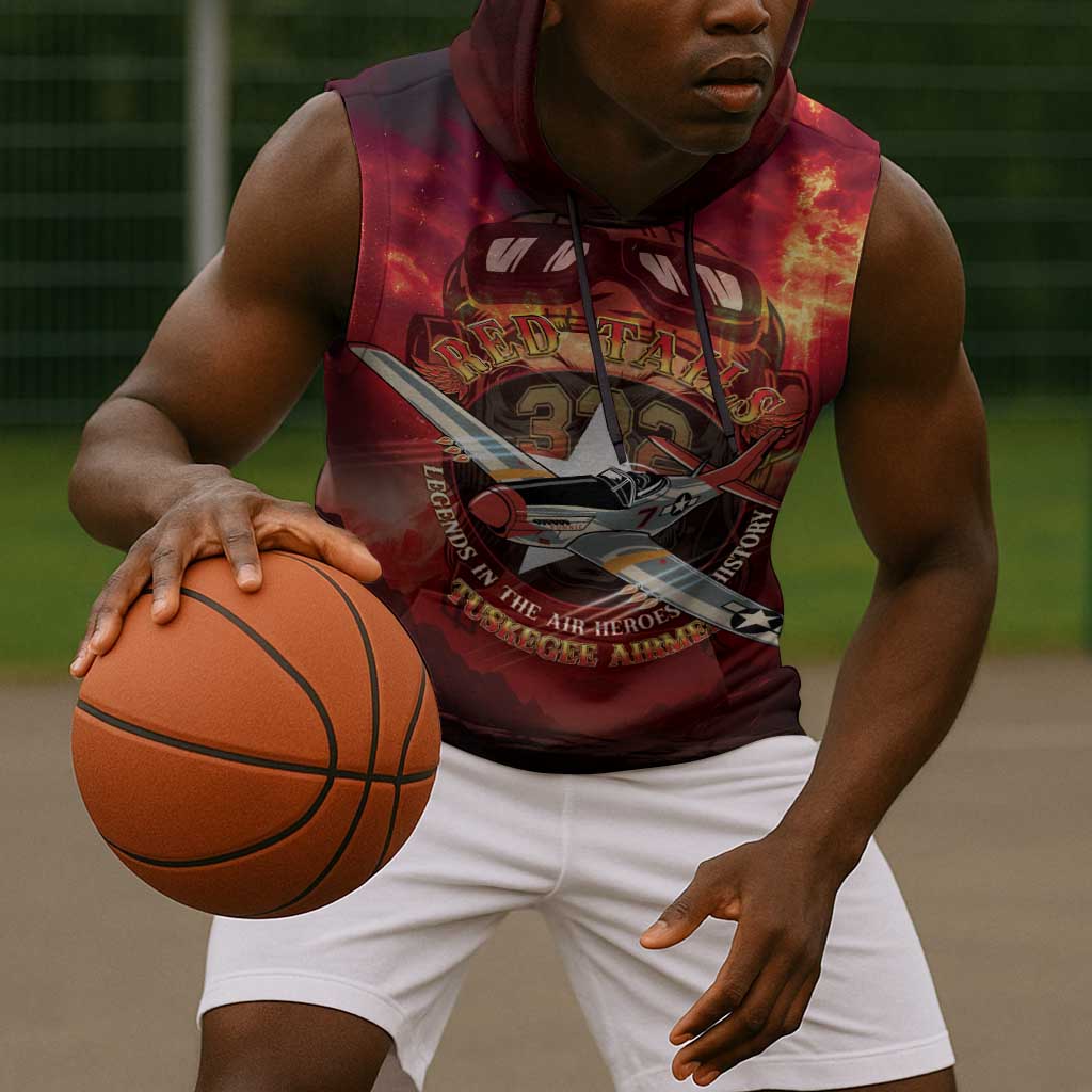 Red Tails Tuskegee Airmen Sleeveless Hoodie Honoring The Legend