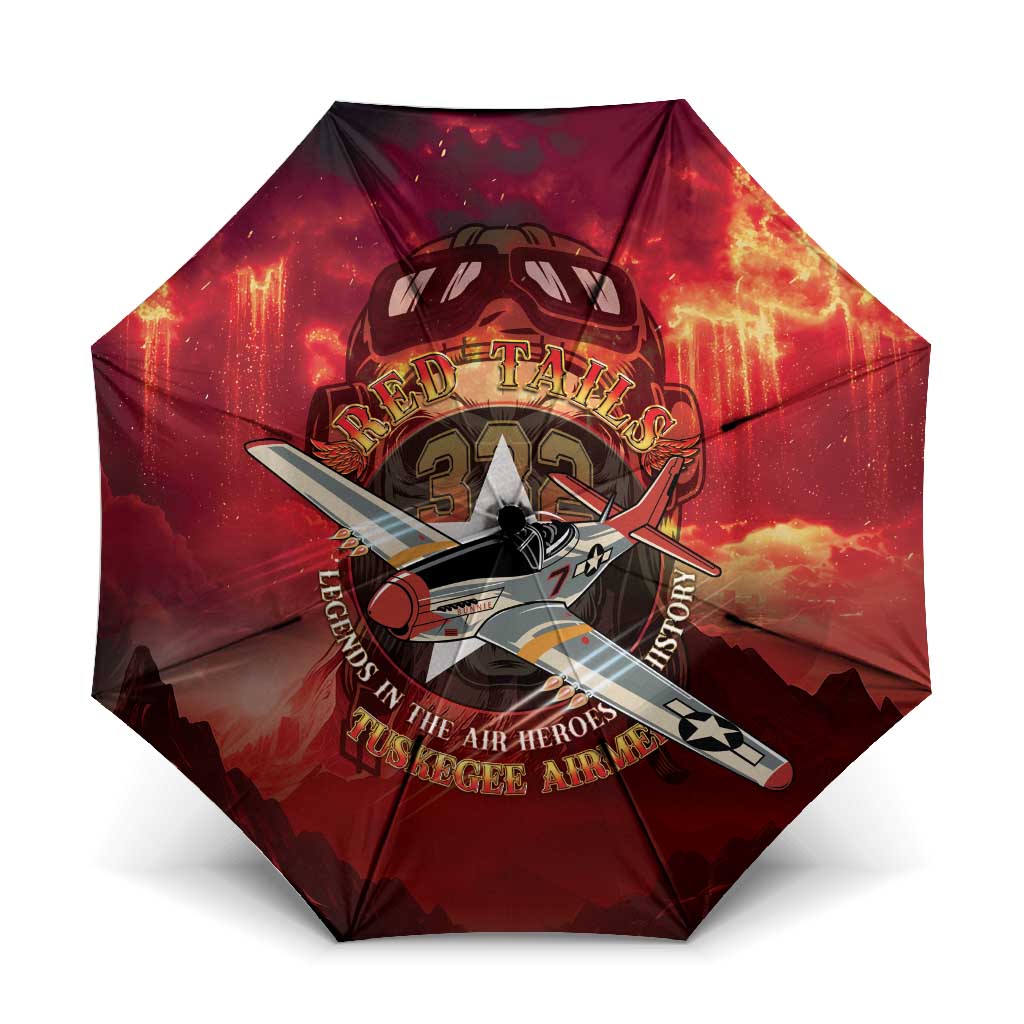 Red Tails Tuskegee Airmen Umbrella Honoring The Legend