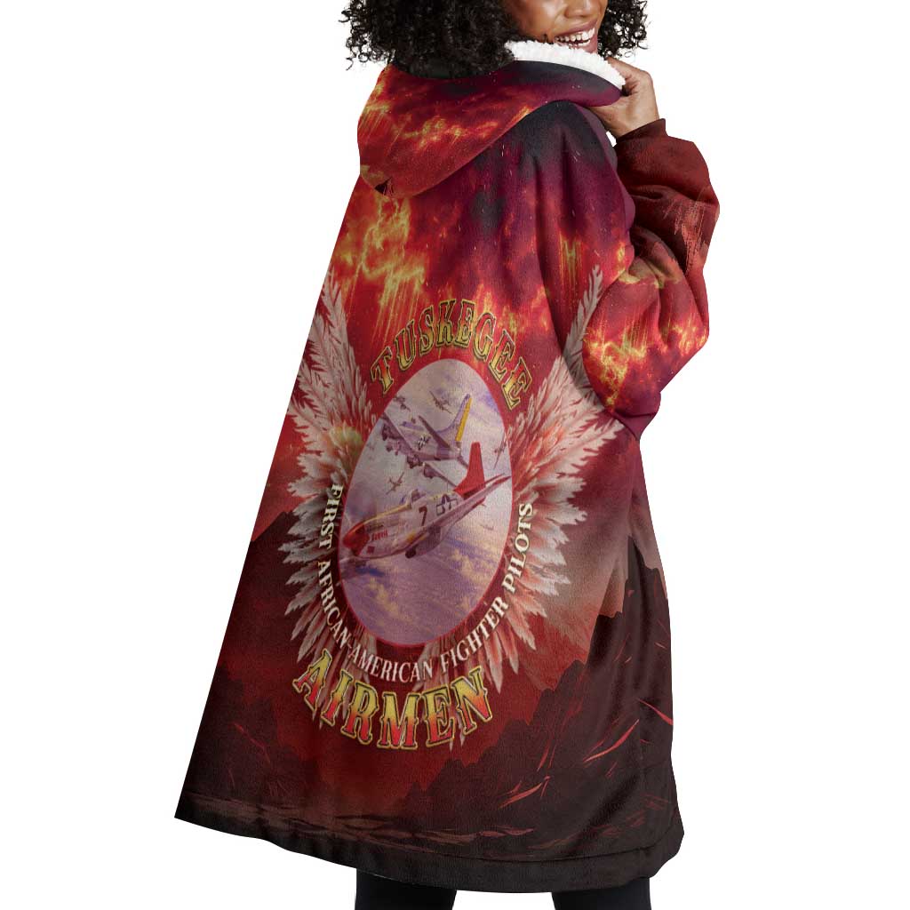 Red Tails Tuskegee Airmen Wearable Blanket Hoodie Honoring The Legend