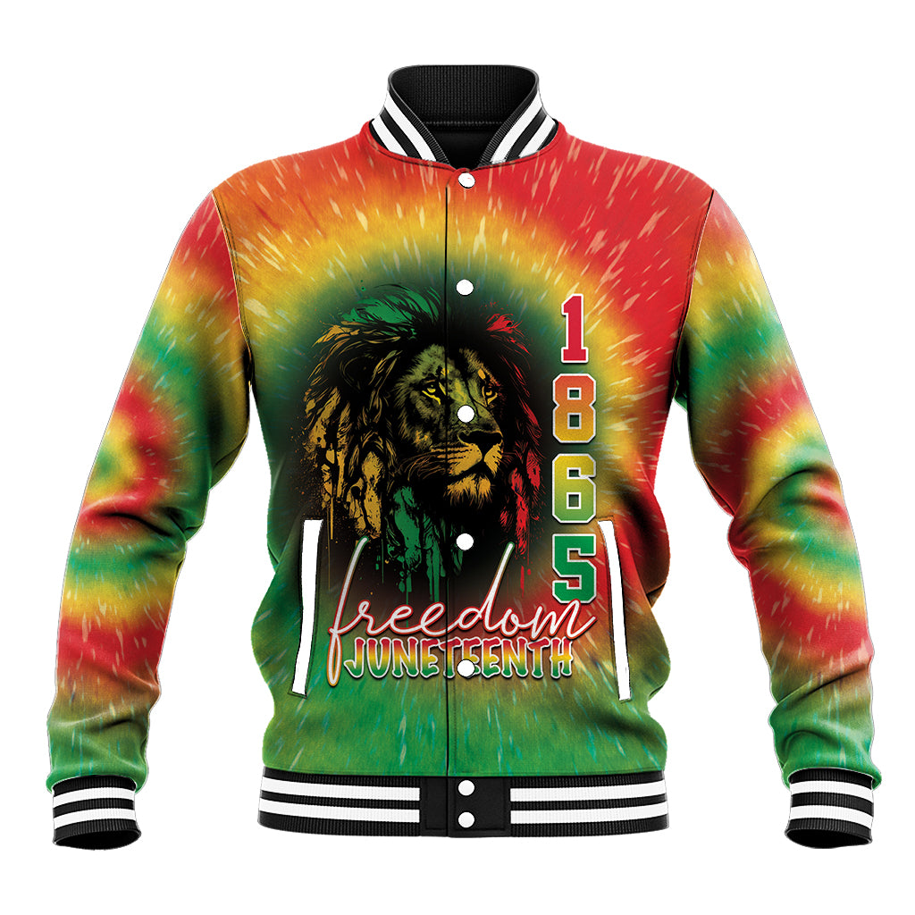 Juneteenth Freedom Day Baseball Jacket Reggae Tie Dye Style LT05 - Wonder Print Shop