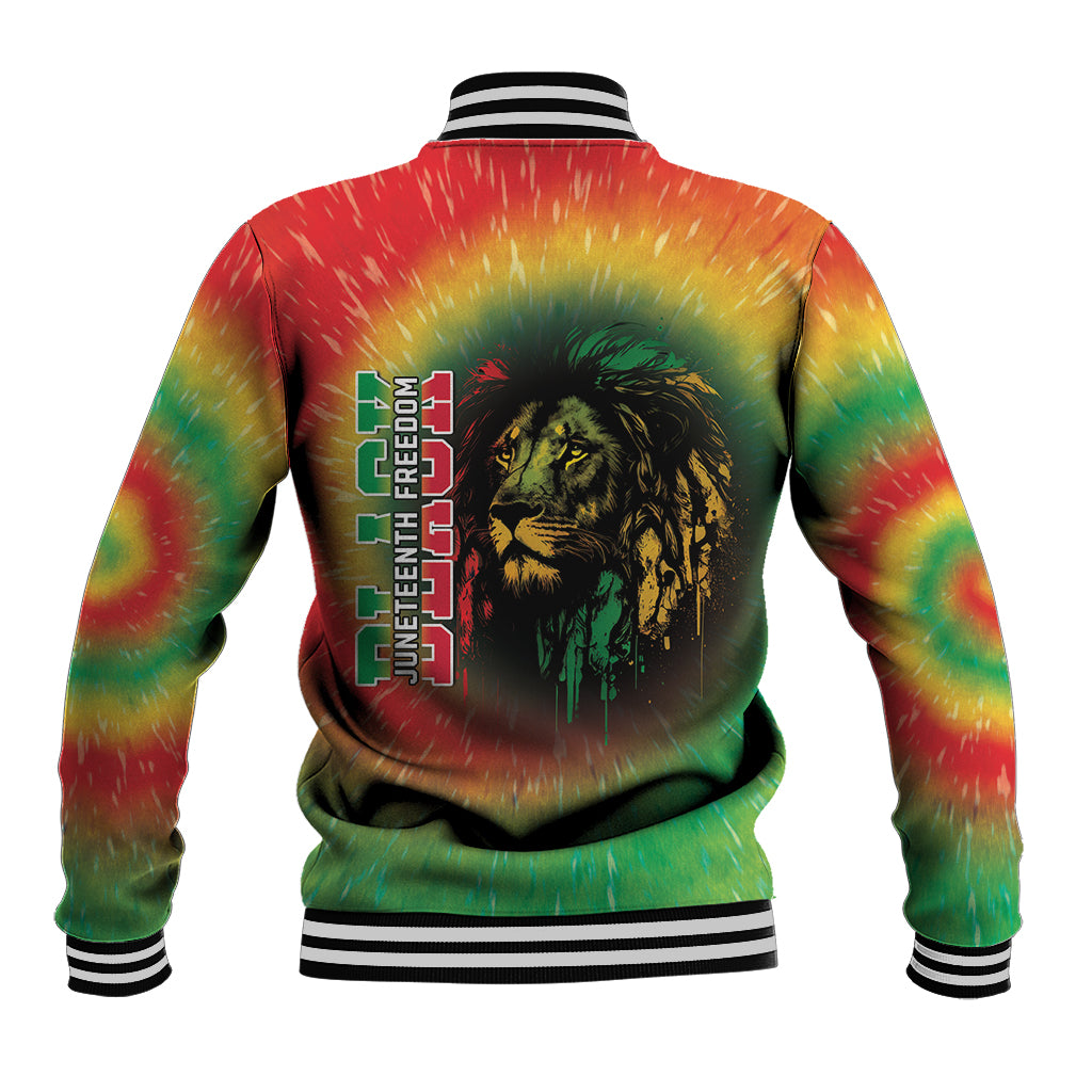 Juneteenth Freedom Day Baseball Jacket Reggae Tie Dye Style LT05 - Wonder Print Shop