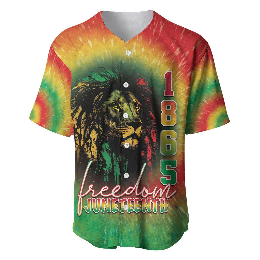 Juneteenth Freedom Day Baseball Jersey Reggae Tie Dye Style LT05 - Wonder Print Shop