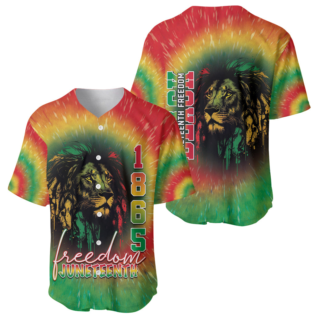 Juneteenth Freedom Day Baseball Jersey Reggae Tie Dye Style LT05 - Wonder Print Shop