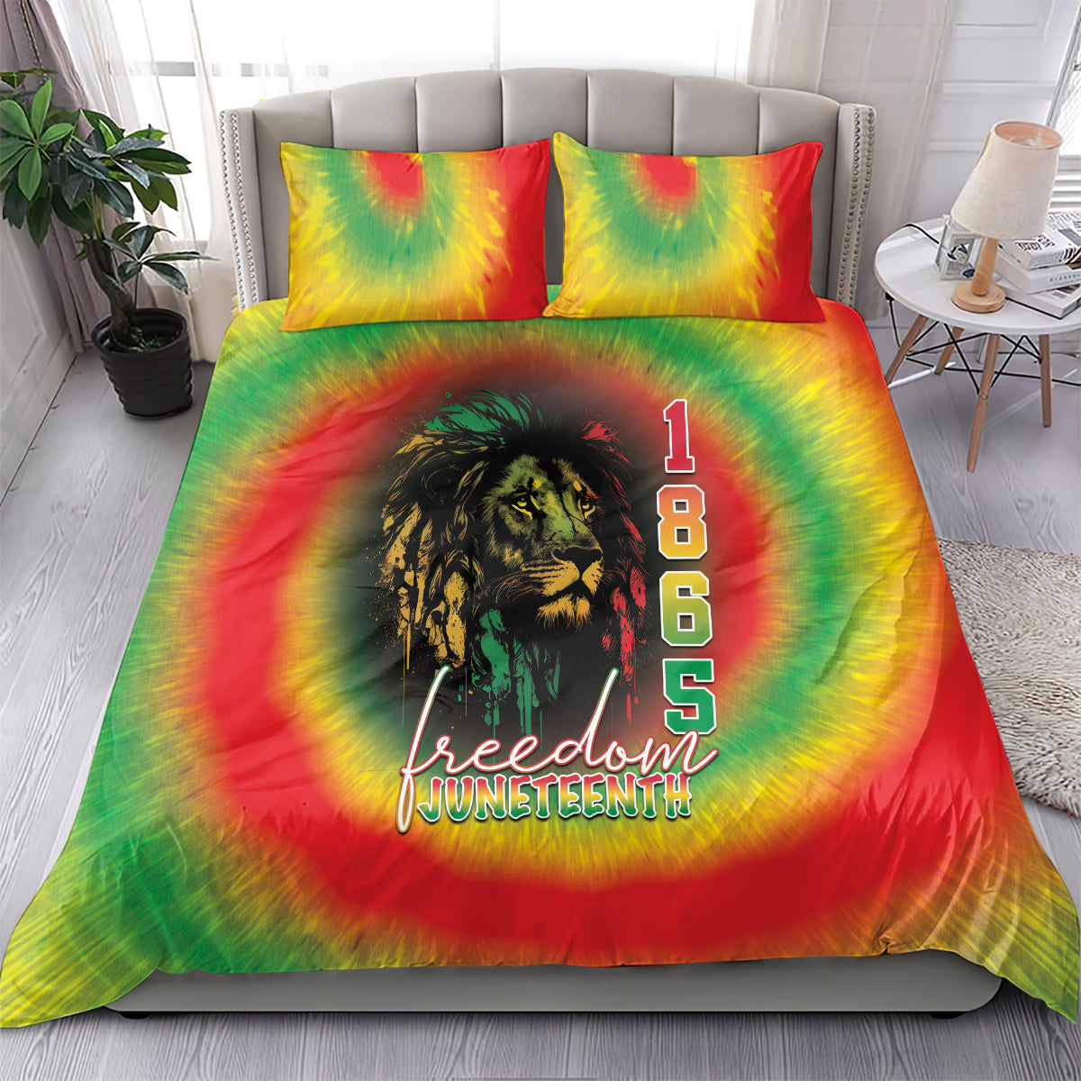 Juneteenth Freedom Day Bedding Set Reggae Tie Dye Style LT05 - Wonder Print Shop