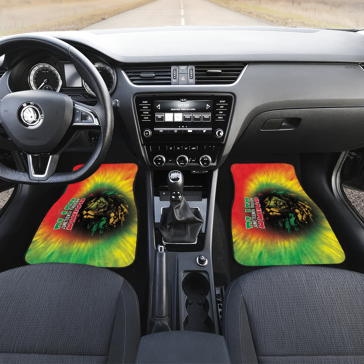 Juneteenth Freedom Day Car Mats Reggae Tie Dye Style LT05 - Wonder Print Shop