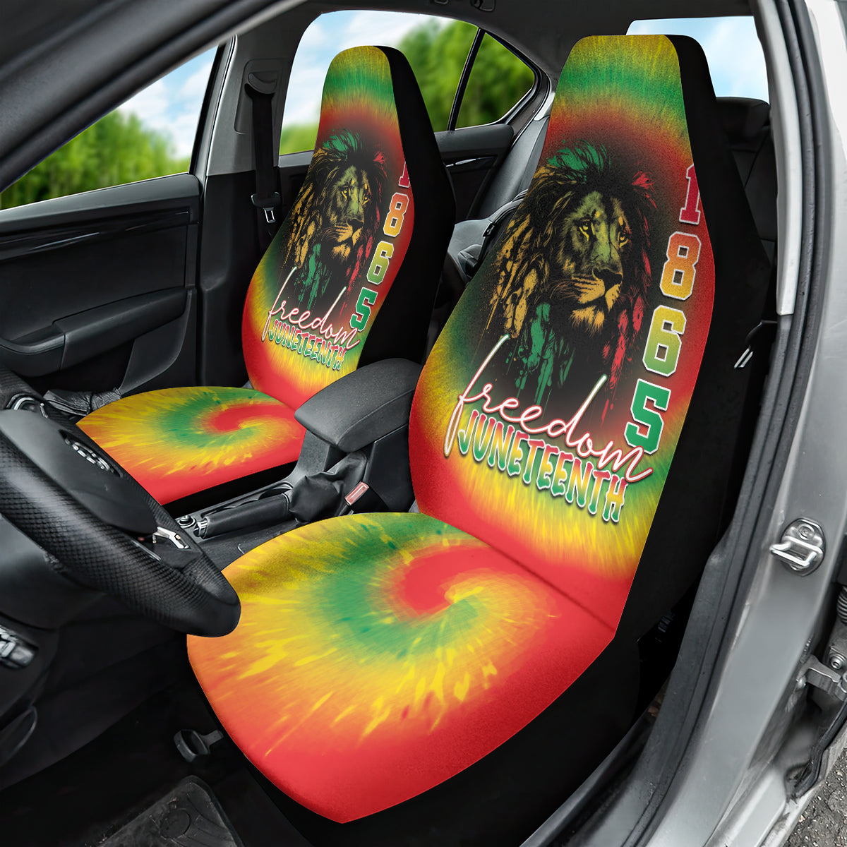 Juneteenth Freedom Day Car Seat Cover Reggae Tie Dye Style LT05 - Wonder Print Shop