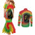 Juneteenth Freedom Day Couples Matching Mermaid Dress and Long Sleeve Button Shirt Reggae Tie Dye Style