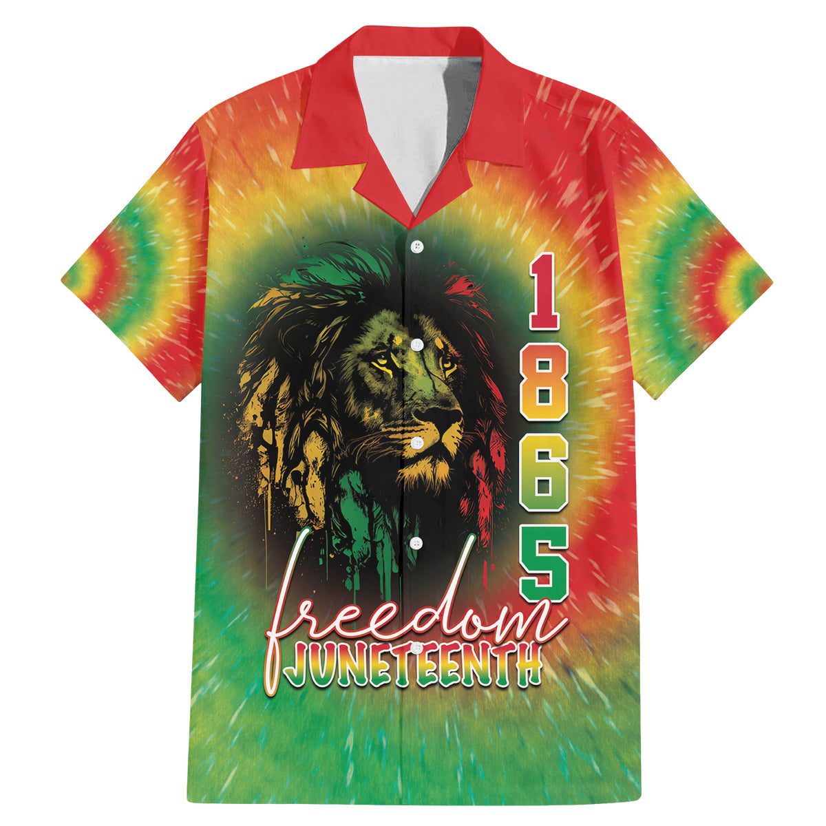 Juneteenth Freedom Day Family Matching Mermaid Dress and Hawaiian Shirt Reggae Tie Dye Style LT05 - Wonder Print Shop