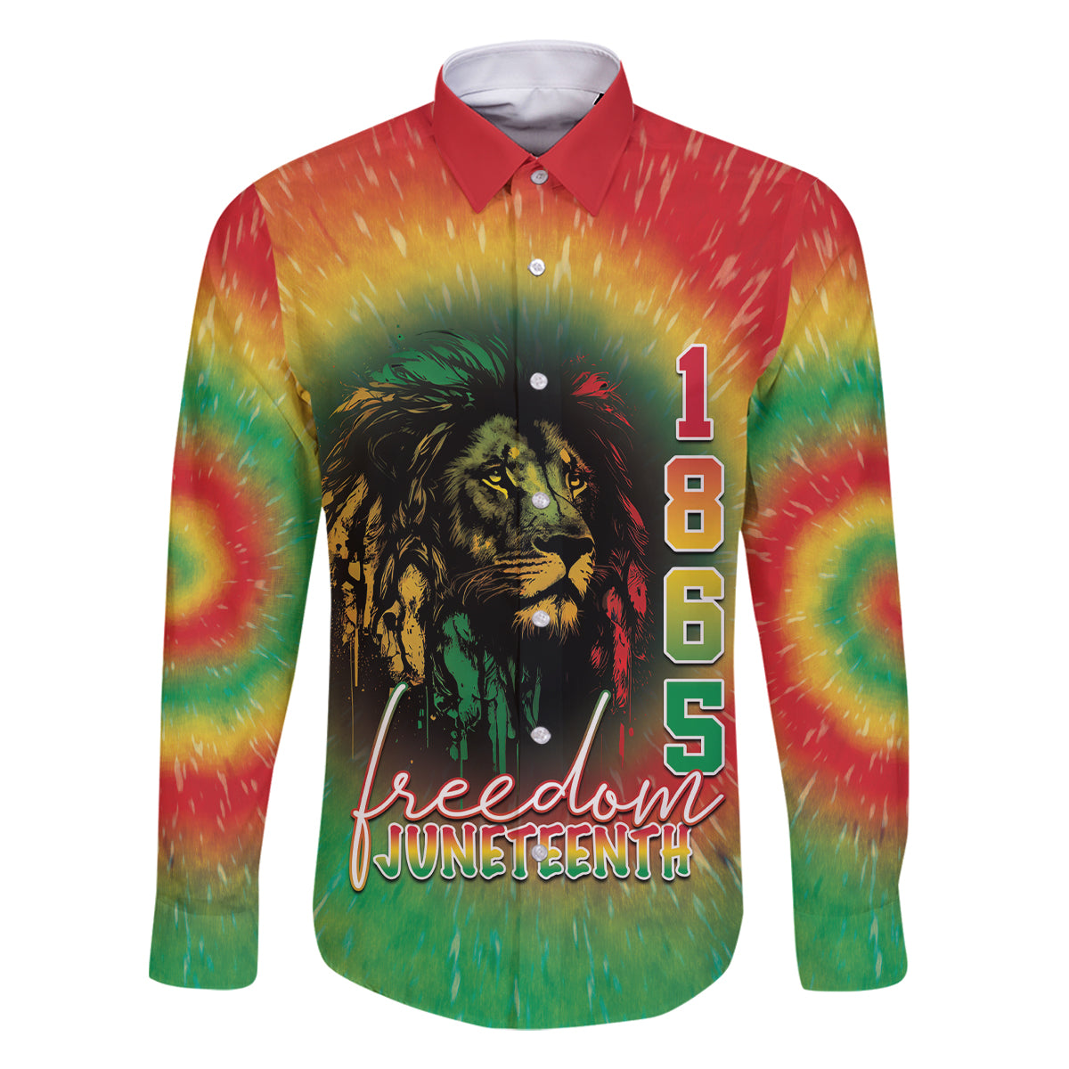 Juneteenth Freedom Day Family Matching Mermaid Dress and Hawaiian Shirt Reggae Tie Dye Style LT05 - Wonder Print Shop