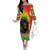 Juneteenth Freedom Day Family Matching Off The Shoulder Long Sleeve Dress and Hawaiian Shirt Reggae Tie Dye Style LT05 - Wonder Print Shop