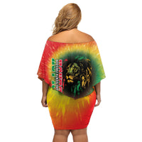 Juneteenth Freedom Day Family Matching Off Shoulder Short Dress and Hawaiian Shirt Reggae Tie Dye Style LT05 - Wonder Print Shop