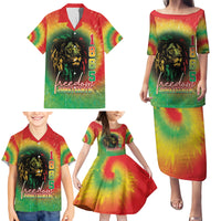 Juneteenth Freedom Day Family Matching Puletasi and Hawaiian Shirt Reggae Tie Dye Style LT05 - Wonder Print Shop