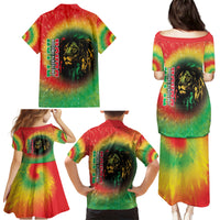 Juneteenth Freedom Day Family Matching Puletasi and Hawaiian Shirt Reggae Tie Dye Style LT05 - Wonder Print Shop