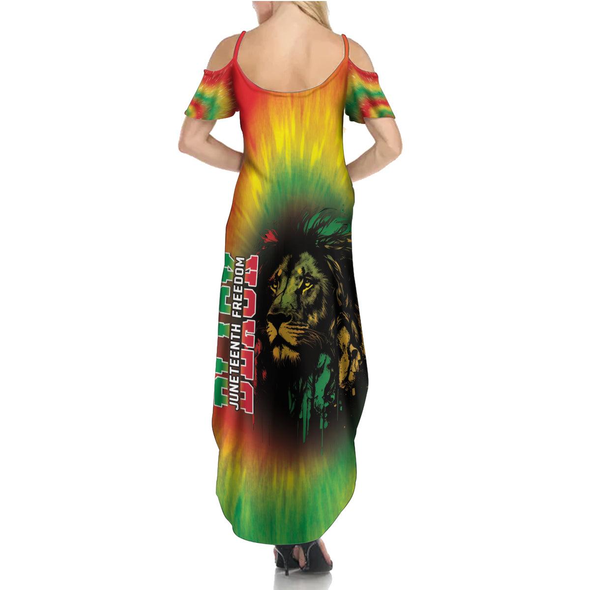 Juneteenth Freedom Day Family Matching Summer Maxi Dress and Hawaiian Shirt Reggae Tie Dye Style LT05 - Wonder Print Shop