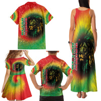 Juneteenth Freedom Day Family Matching Tank Maxi Dress and Hawaiian Shirt Reggae Tie Dye Style LT05 - Wonder Print Shop