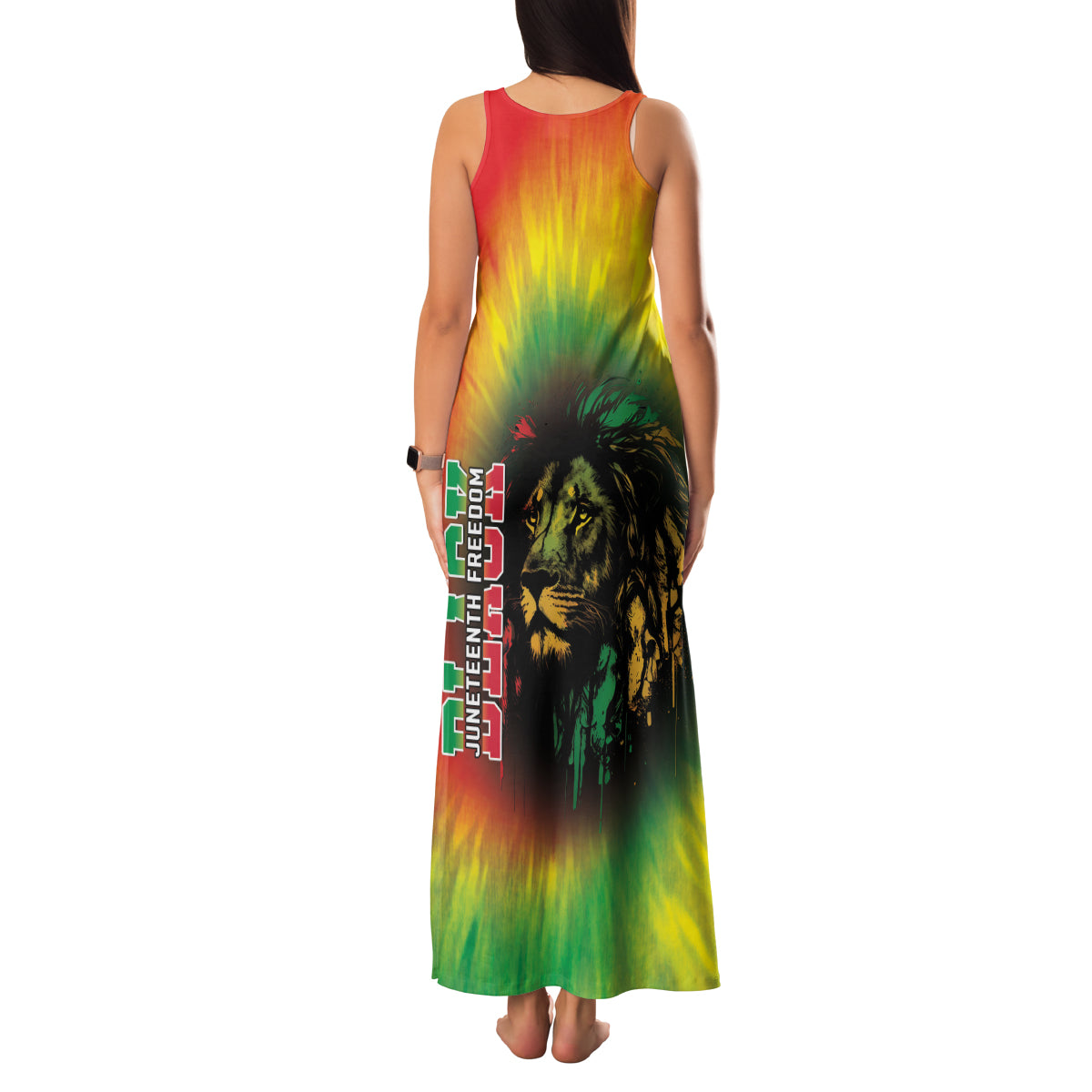 Juneteenth Freedom Day Family Matching Tank Maxi Dress and Hawaiian Shirt Reggae Tie Dye Style LT05 - Wonder Print Shop