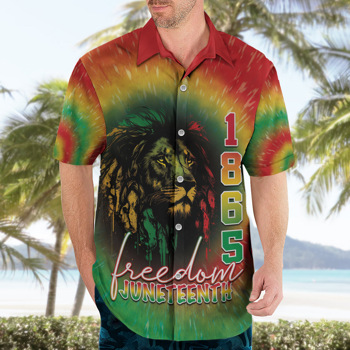 Juneteenth Freedom Day Hawaiian Shirt Reggae Tie Dye Style LT05 - Wonder Print Shop