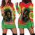 Juneteenth Freedom Day Hoodie Dress Reggae Tie Dye Style