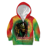 Juneteenth Freedom Day Kid Hoodie Reggae Tie Dye Style LT05 - Wonder Print Shop