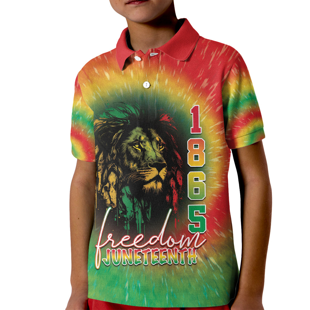 Juneteenth Freedom Day Kid Polo Shirt Reggae Tie Dye Style LT05 - Wonder Print Shop