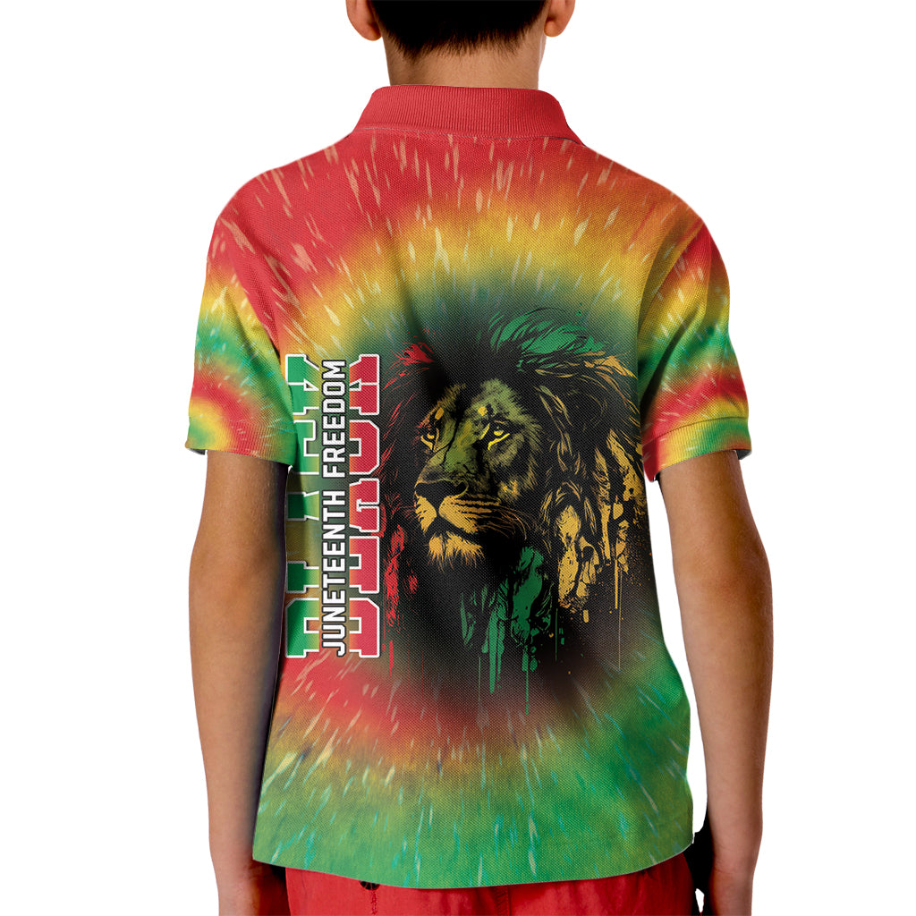 Juneteenth Freedom Day Kid Polo Shirt Reggae Tie Dye Style LT05 - Wonder Print Shop