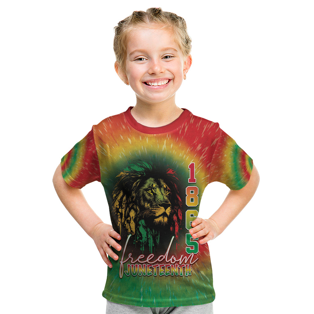 Juneteenth Freedom Day Kid T Shirt Reggae Tie Dye Style LT05 - Wonder Print Shop