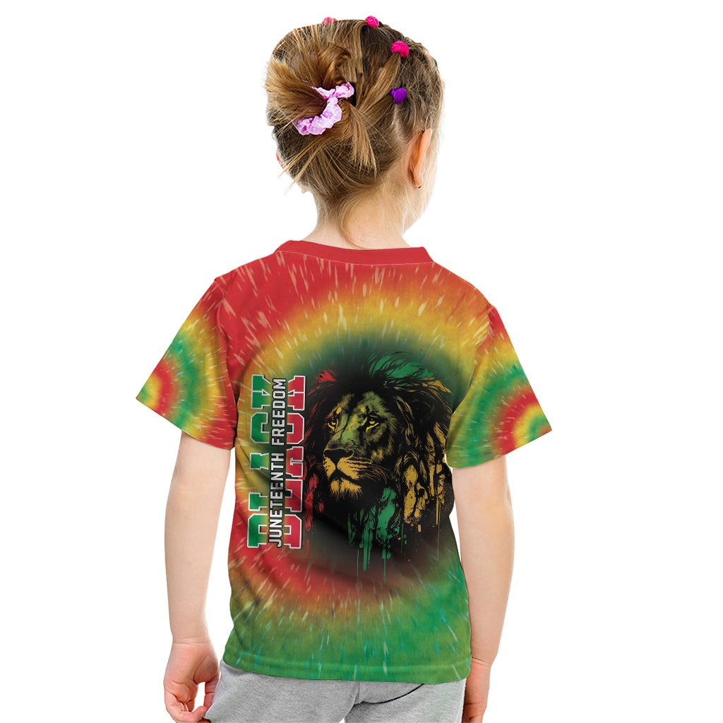 Juneteenth Freedom Day Kid T Shirt Reggae Tie Dye Style LT05 - Wonder Print Shop