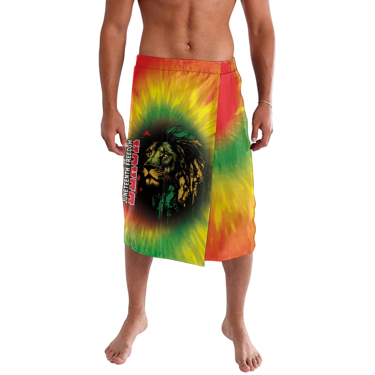 Juneteenth Freedom Day Lavalava Reggae Tie Dye Style LT05 - Wonder Print Shop