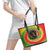 Juneteenth Freedom Day Leather Tote Bag Reggae Tie Dye Style LT05 - Wonder Print Shop