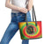 Juneteenth Freedom Day Leather Tote Bag Reggae Tie Dye Style LT05 - Wonder Print Shop