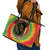 Juneteenth Freedom Day Leather Tote Bag Reggae Tie Dye Style LT05 - Wonder Print Shop