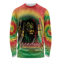 Juneteenth Freedom Day Long Sleeve Shirt Reggae Tie Dye Style LT05 - Wonder Print Shop