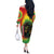 Juneteenth Freedom Day Off The Shoulder Long Sleeve Dress Reggae Tie Dye Style LT05 - Wonder Print Shop