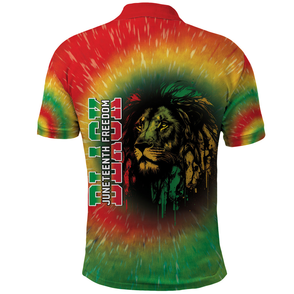 Juneteenth Freedom Day Polo Shirt Reggae Tie Dye Style LT05 - Wonder Print Shop