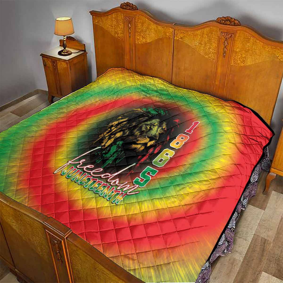 Juneteenth Freedom Day Quilt Reggae Tie Dye Style LT05 - Wonder Print Shop