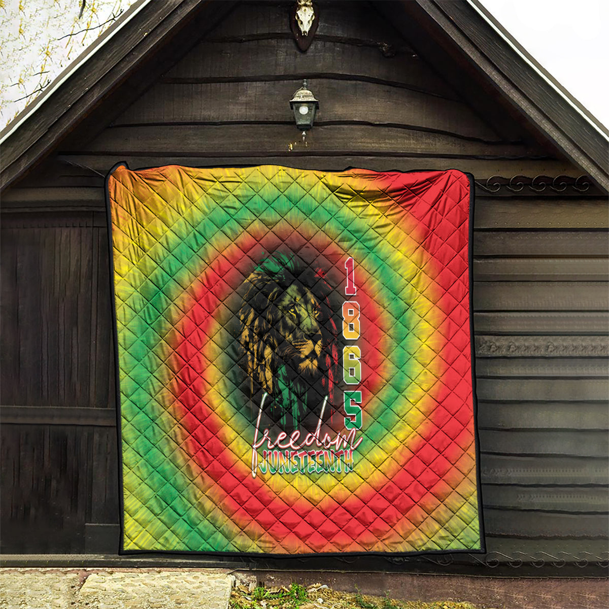 Juneteenth Freedom Day Quilt Reggae Tie Dye Style LT05 - Wonder Print Shop