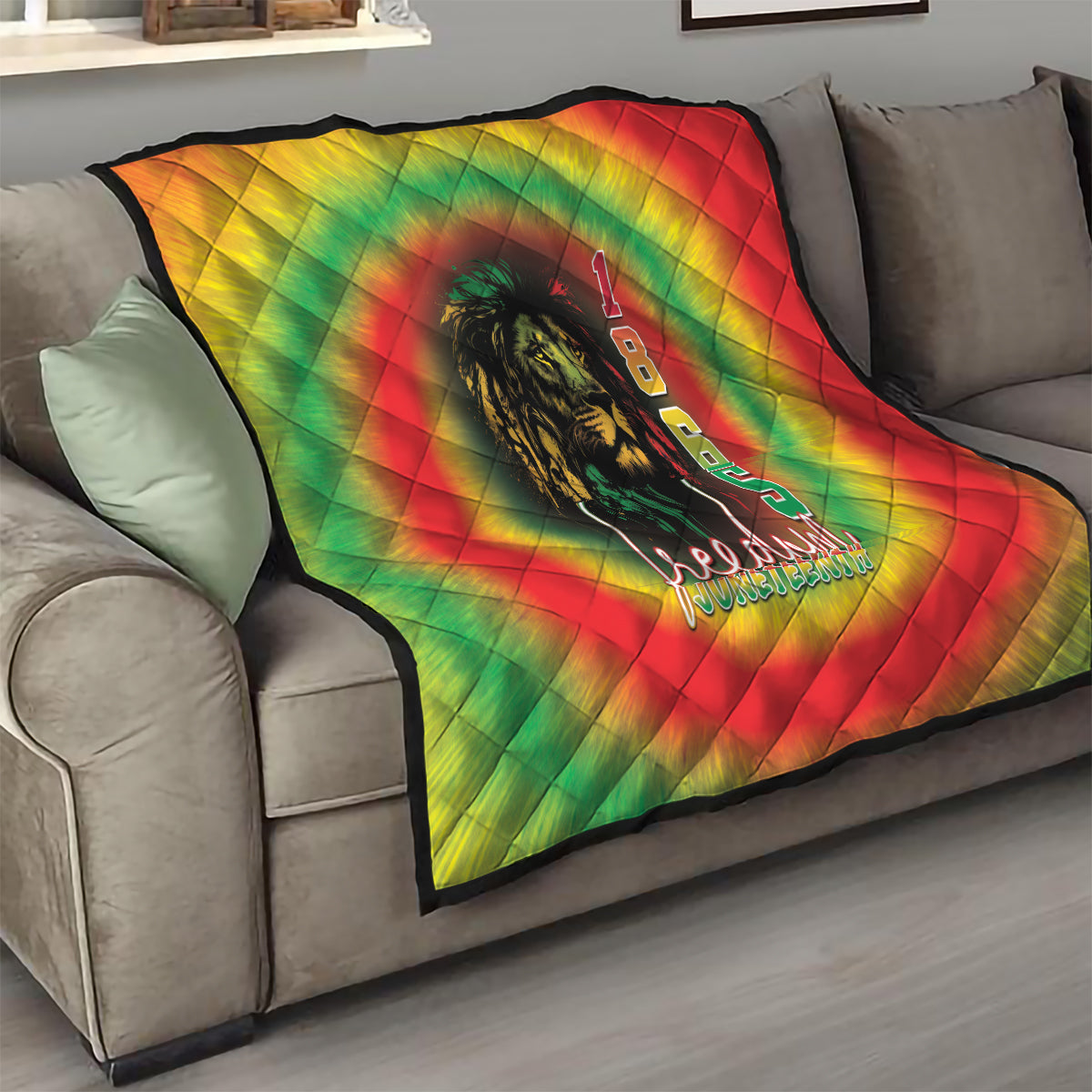 Juneteenth Freedom Day Quilt Reggae Tie Dye Style LT05 - Wonder Print Shop