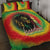 Juneteenth Freedom Day Quilt Bed Set Reggae Tie Dye Style