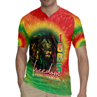 Juneteenth Freedom Day Rugby Jersey Reggae Tie Dye Style LT05 - Wonder Print Shop