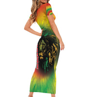 Juneteenth Freedom Day Short Sleeve Bodycon Dress Reggae Tie Dye Style LT05 - Wonder Print Shop