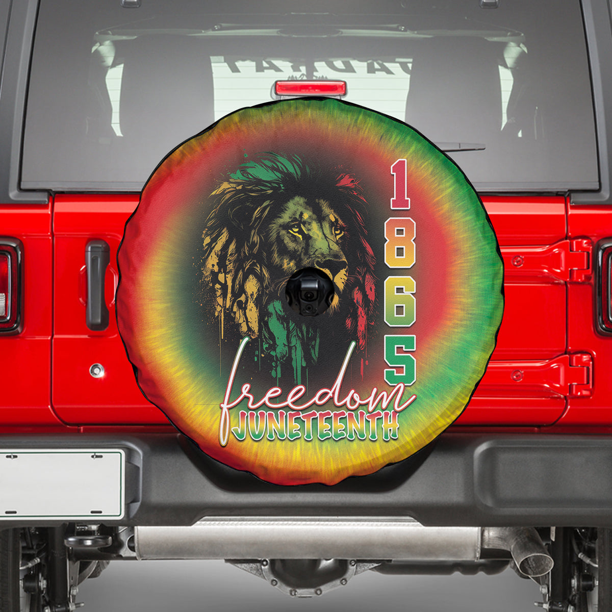 Juneteenth Freedom Day Spare Tire Cover Reggae Tie Dye Style LT05 - Wonder Print Shop