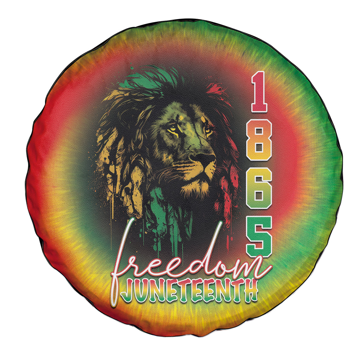 Juneteenth Freedom Day Spare Tire Cover Reggae Tie Dye Style LT05 - Wonder Print Shop