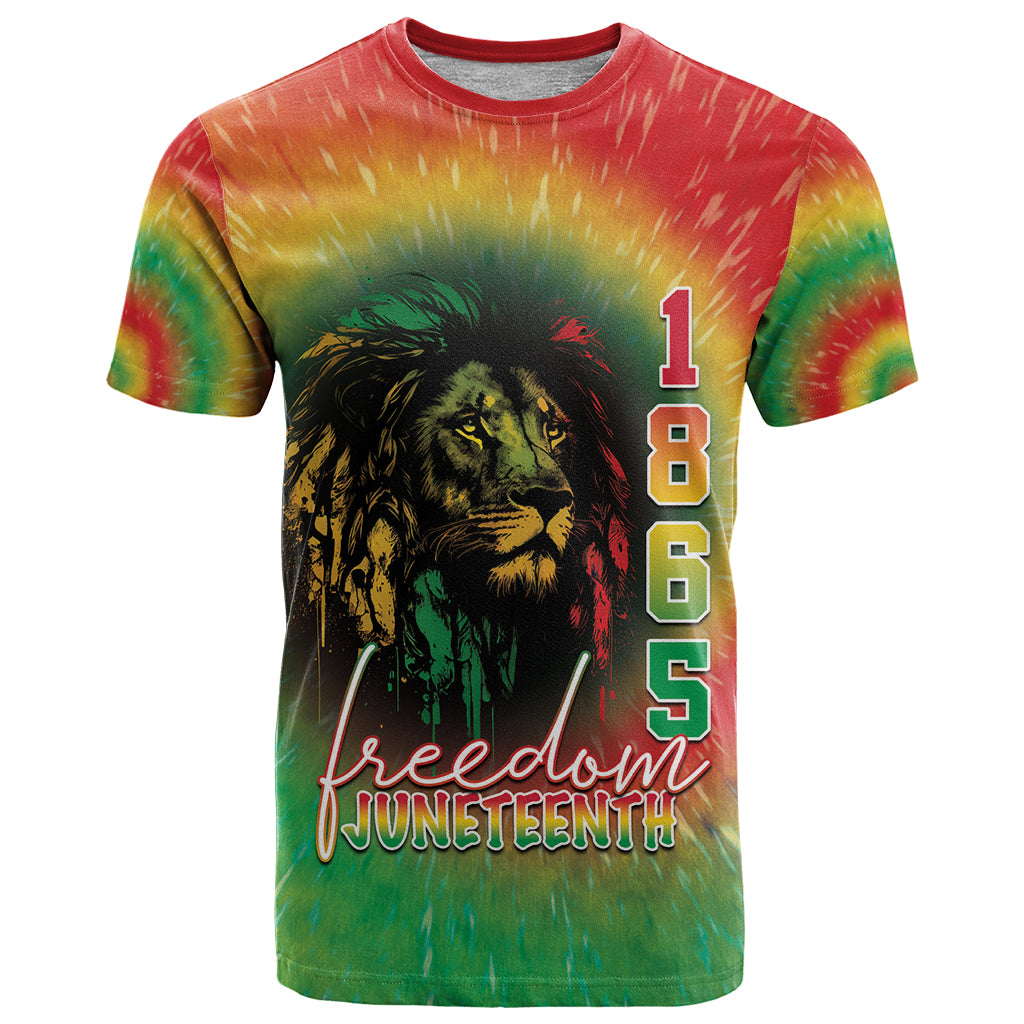 Juneteenth Freedom Day T Shirt Reggae Tie Dye Style LT05 - Wonder Print Shop