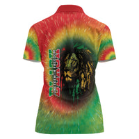 Juneteenth Freedom Day Women Polo Shirt Reggae Tie Dye Style LT05 - Wonder Print Shop